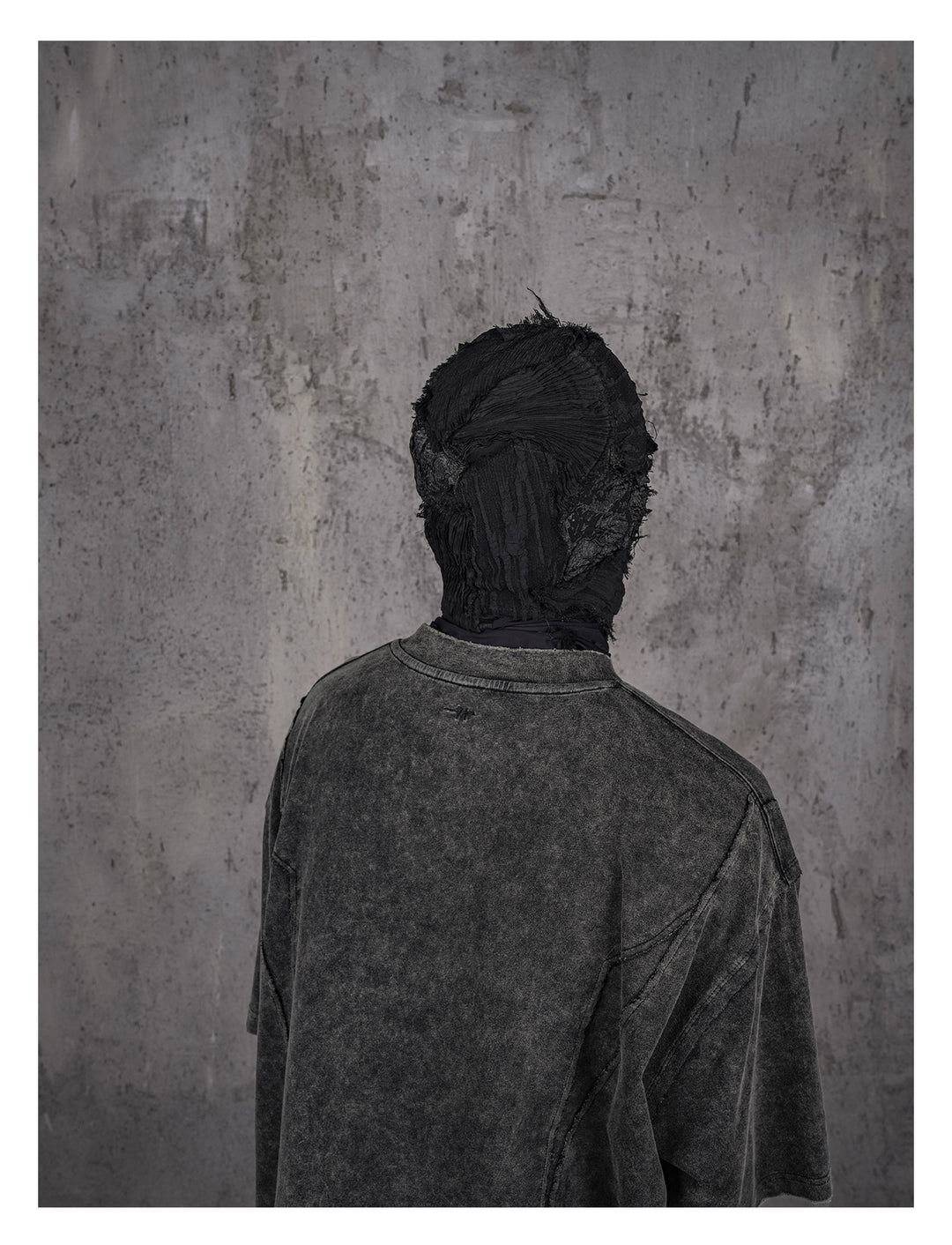 UNDERWATER Black Sand-Washed Faded Deconstructed Tee | Face 3 Face