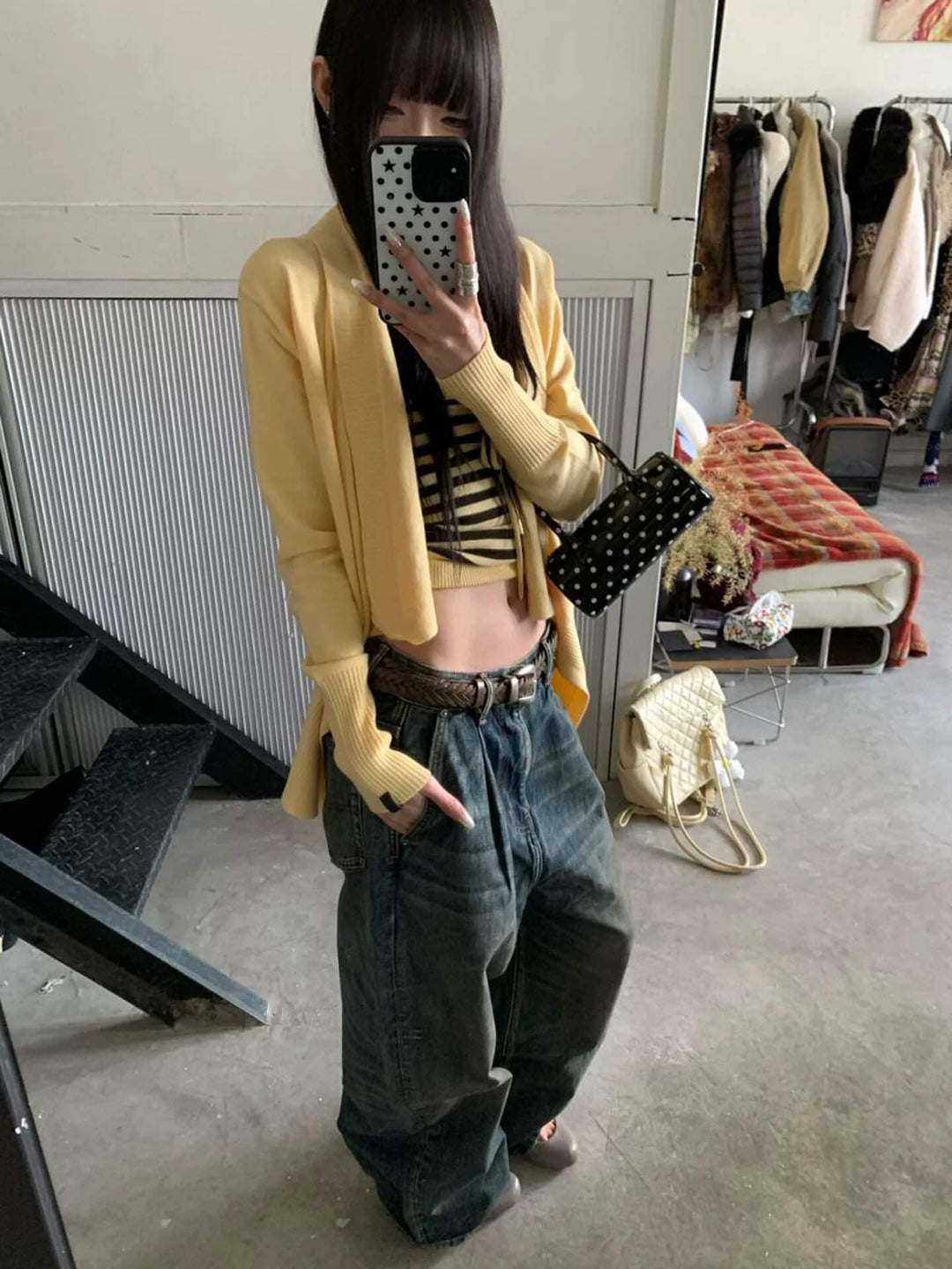 EXITMODE BY BLIND NO PLAN Washed Pleated Baggy Jeans | Face 3 Face