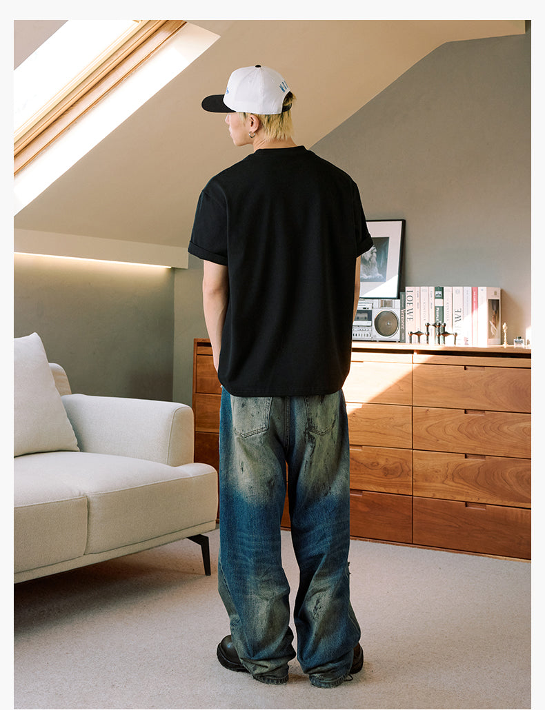 MEDM Pearl Lace Patch Embroidery Tee | Face 3 Face