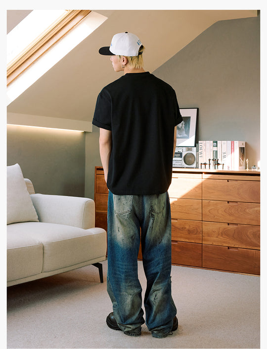 MEDM Pearl Lace Patch Embroidery Tee | Face 3 Face