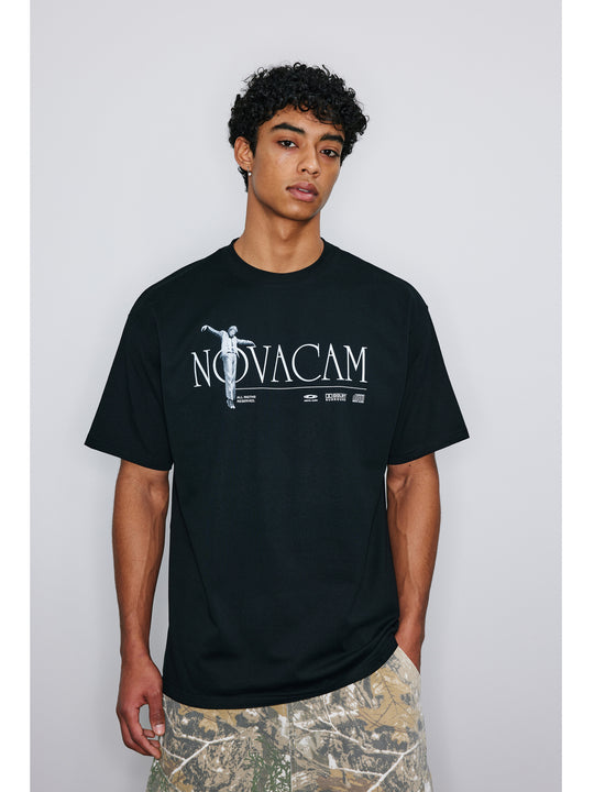 NOVACAM Letter Print Logo Tee | Face 3 Face