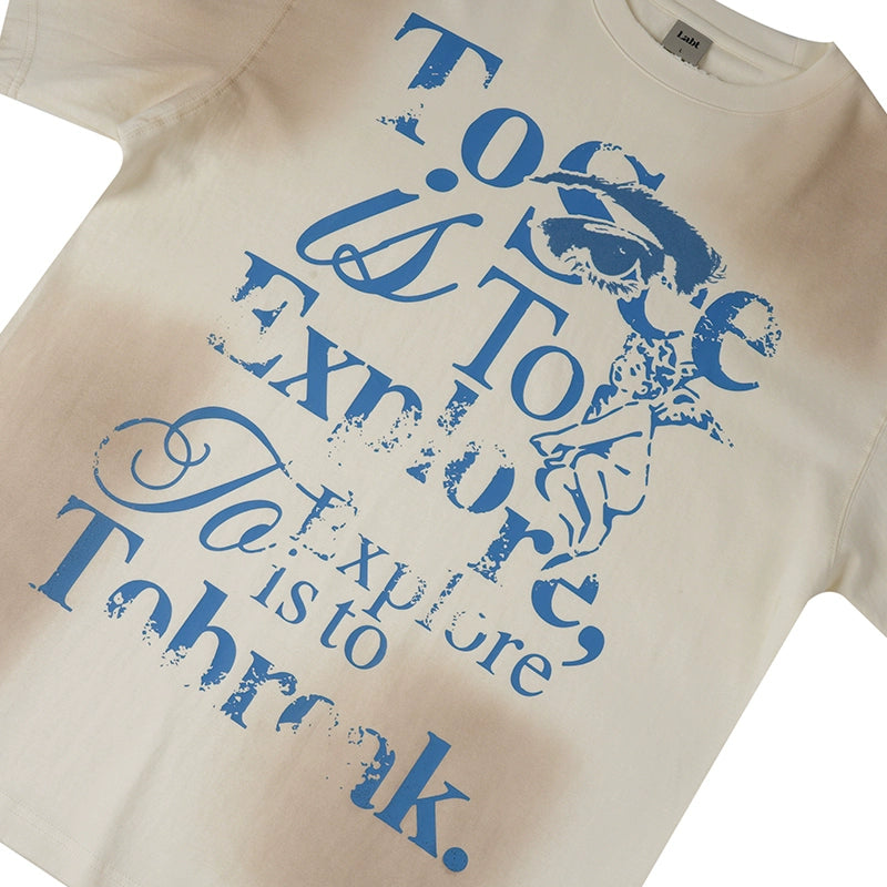 Labt Angel Old Print Distressed Tee | Face 3 Face