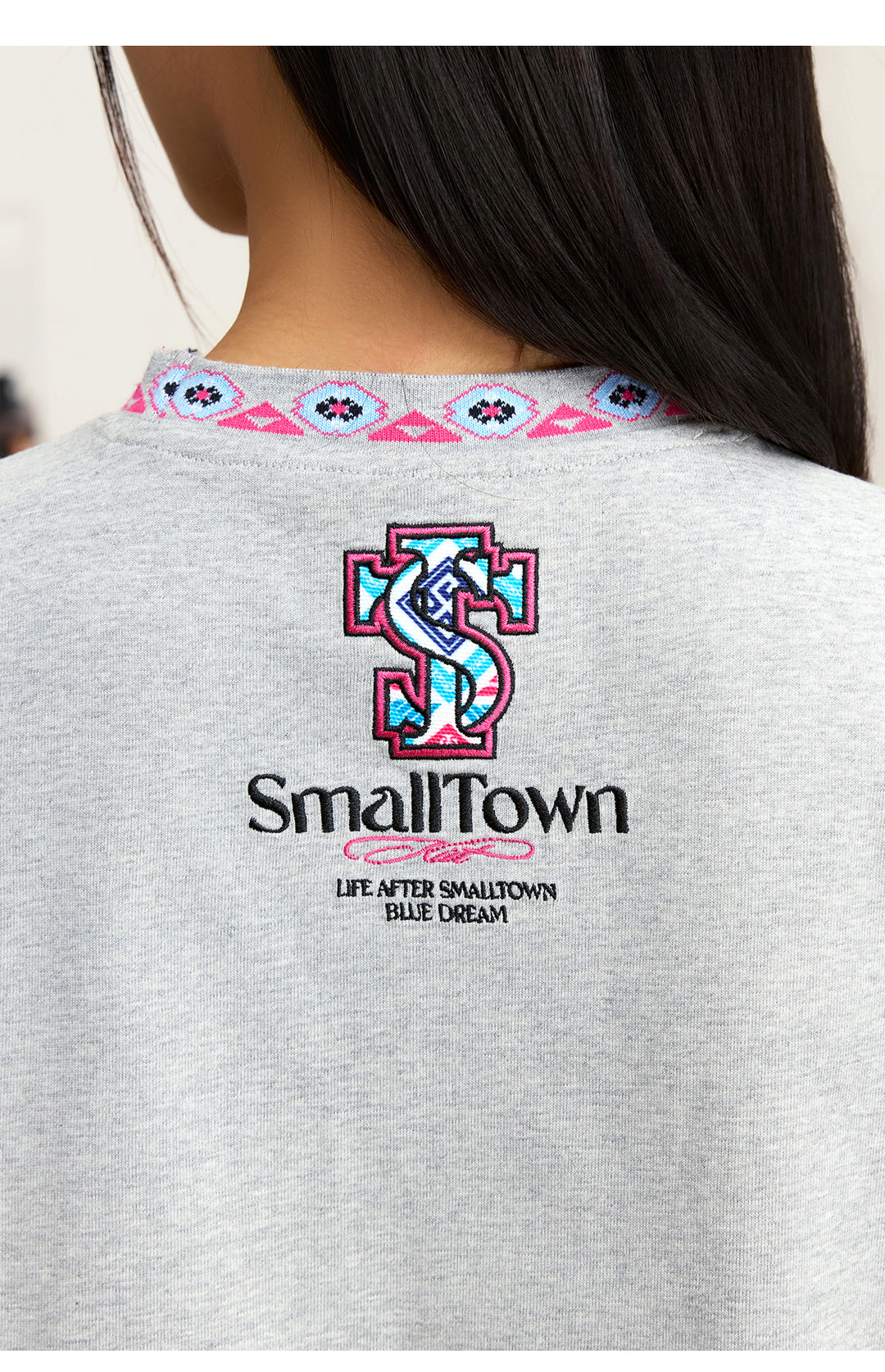 Small Town Kid STKD Embroidered Ethnic Pattern Pearl Tee | Face 3 Face