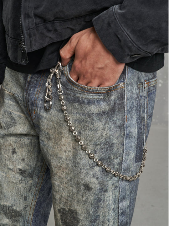 F3F Select Distressed Dirty Dye Hole Wash Print Jeans | Face 3 Face