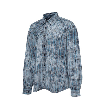 F2CE Plaid Mottled Long Sleeve Shirt | Face 3 Face