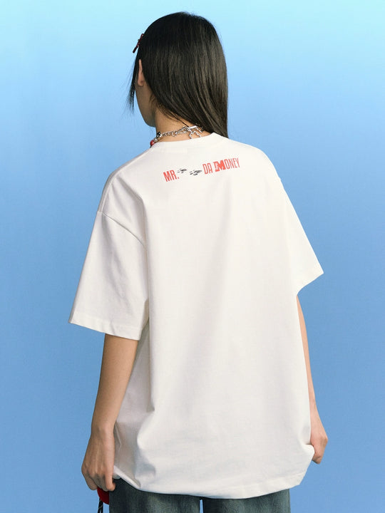 MEDM Cat Ear Hat Puppy Balloon Print Tee | Face 3 Face