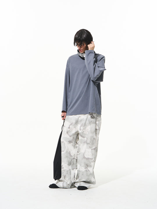 BLIND NO PLAN Logo Embroidered Inverted Sleeve Long Sleeve Tee | Face 3 Face