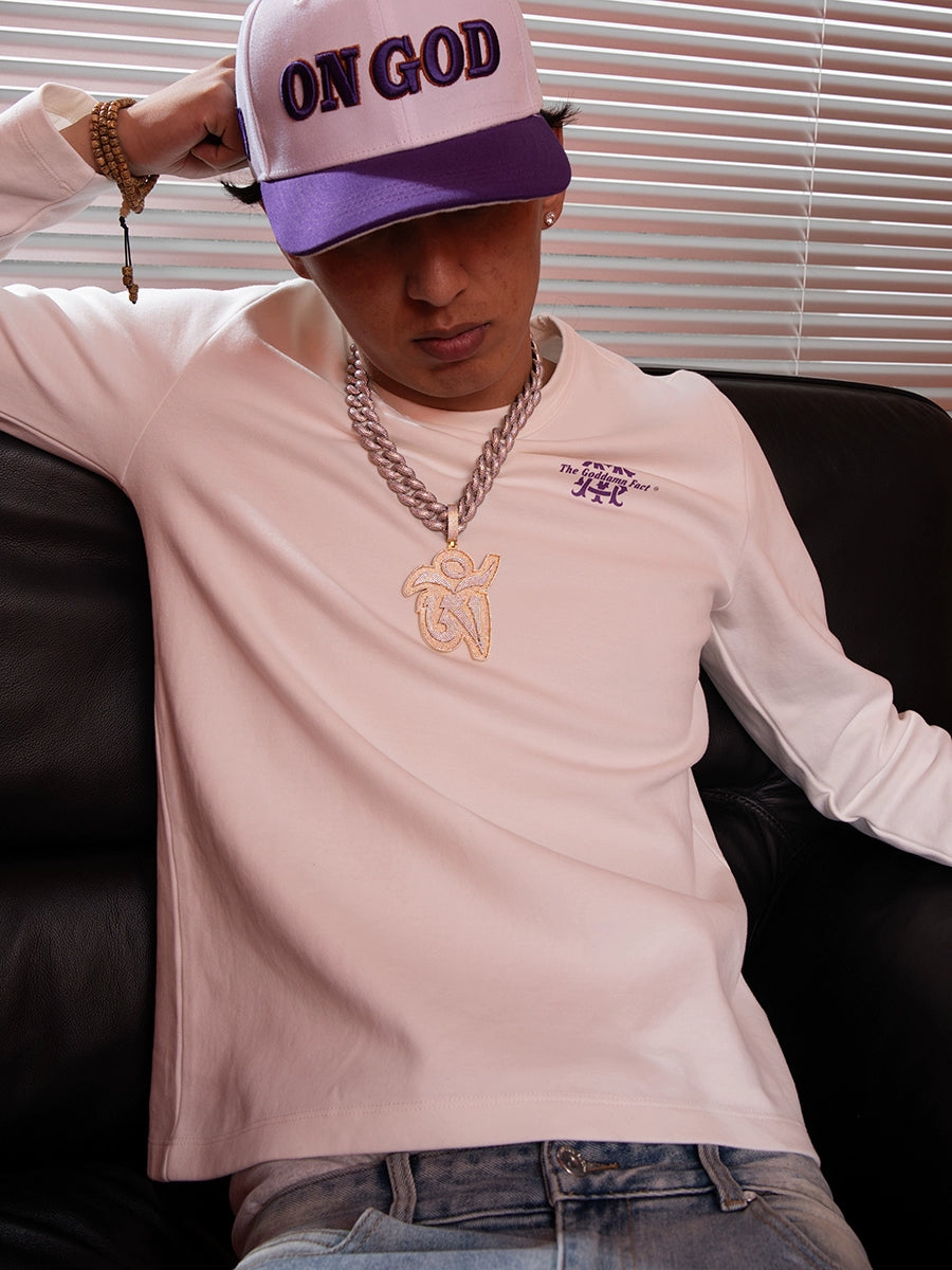 TGFCLUB x SNOWMAKER Logo Printed Long Sleeve Tee | Face 3 Face