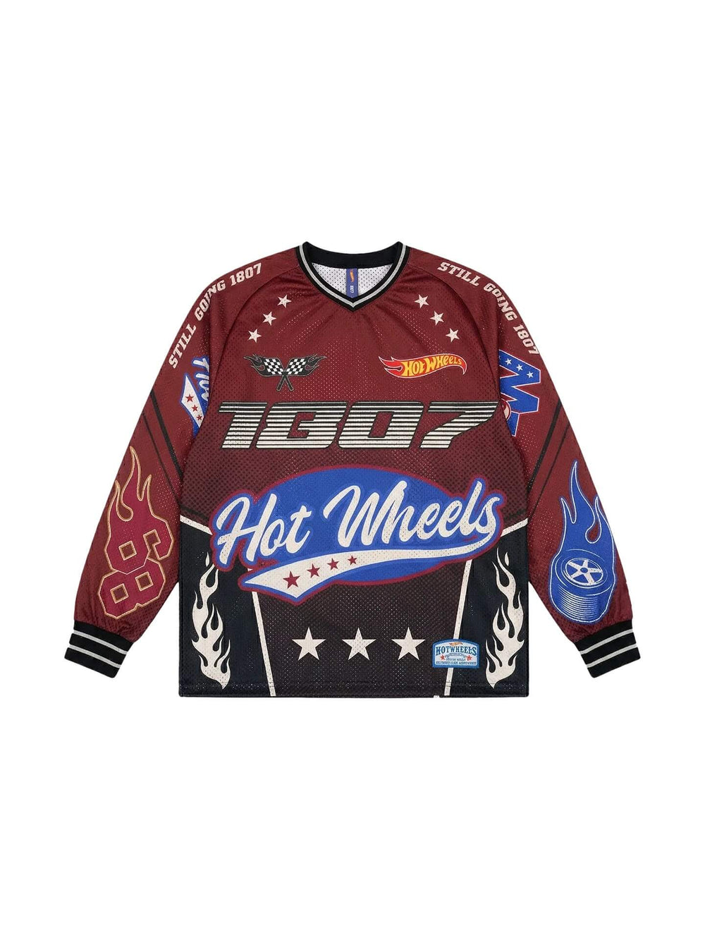 1807 Hot Wheels Racing Graphic Mesh Long Sleeve Hockey Jersey | Face 3 Face