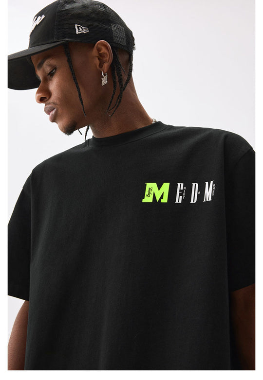 MEDM Colorblock Logo Print Tee | Face 3 Face