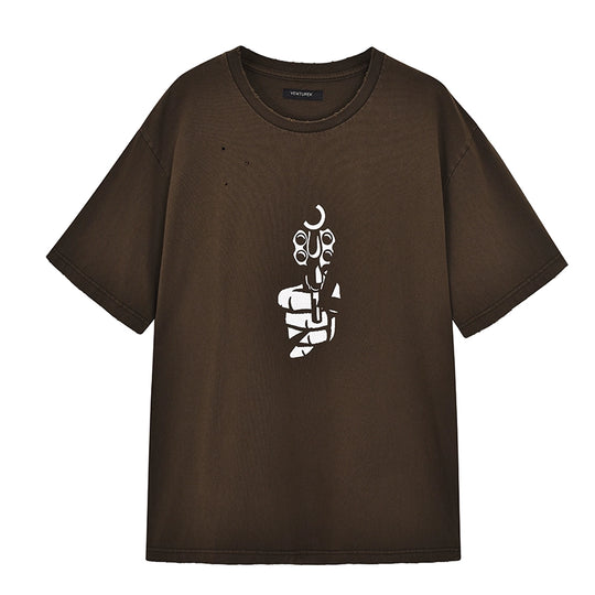 VENTUREK Washed Gun Cracked Print Tee | Face 3 Face