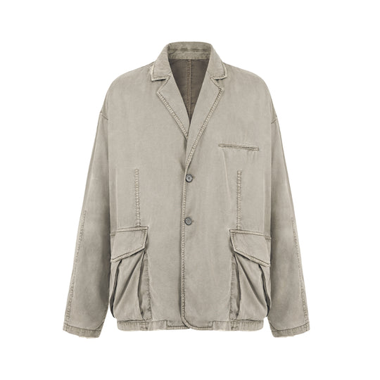 UNDERWATER Distressed 3D Cut Patch Pocket Suit Jacket