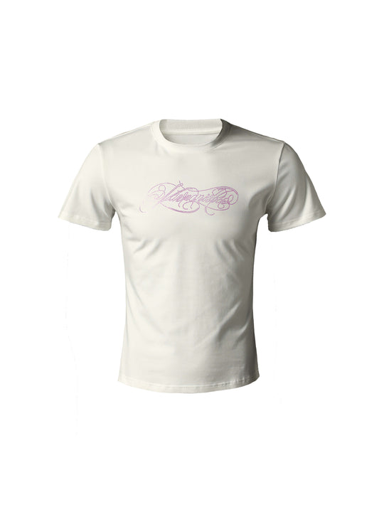 KARMANISTIC Rhinestone Logo Slim Fit Stretch Tee | Face 3 Face