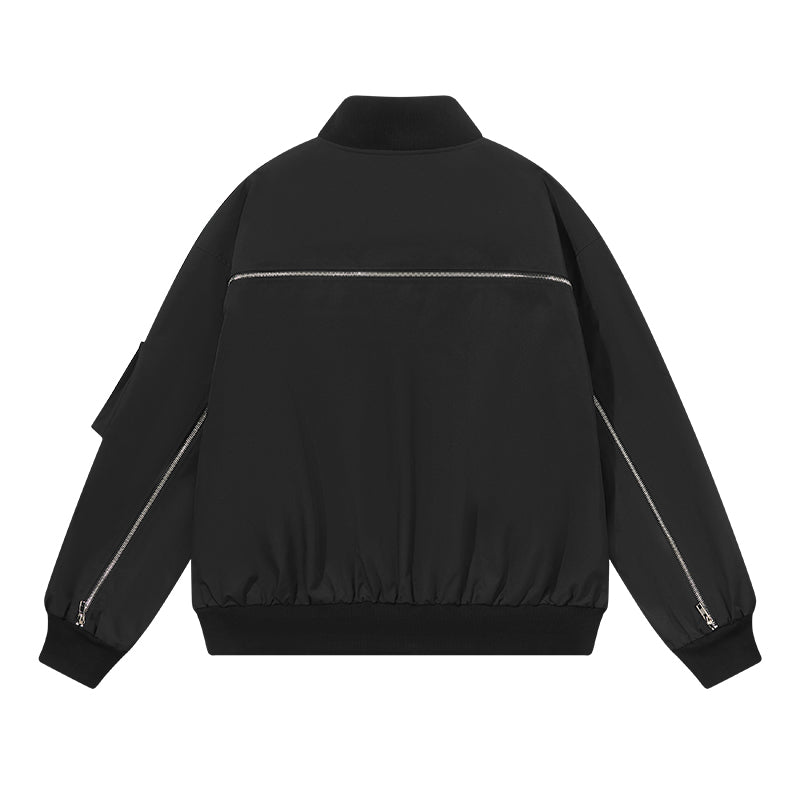 Harsh and Cruel Nylon Zipper Bomber Jacket
