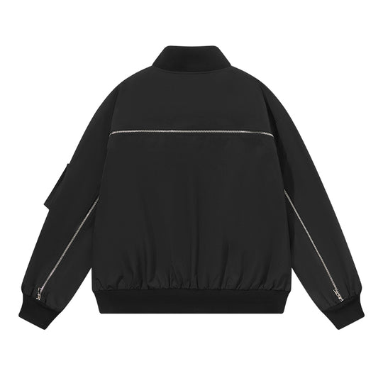 Harsh and Cruel Nylon Zipper Bomber Jacket