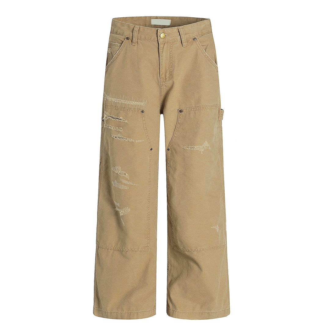 F3F Select Frayed Double Knee Work Painter Pants | Face 3 Face