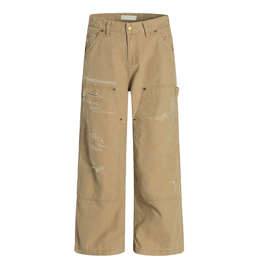 F3F Select Frayed Double Knee Work Painter Pants | Face 3 Face