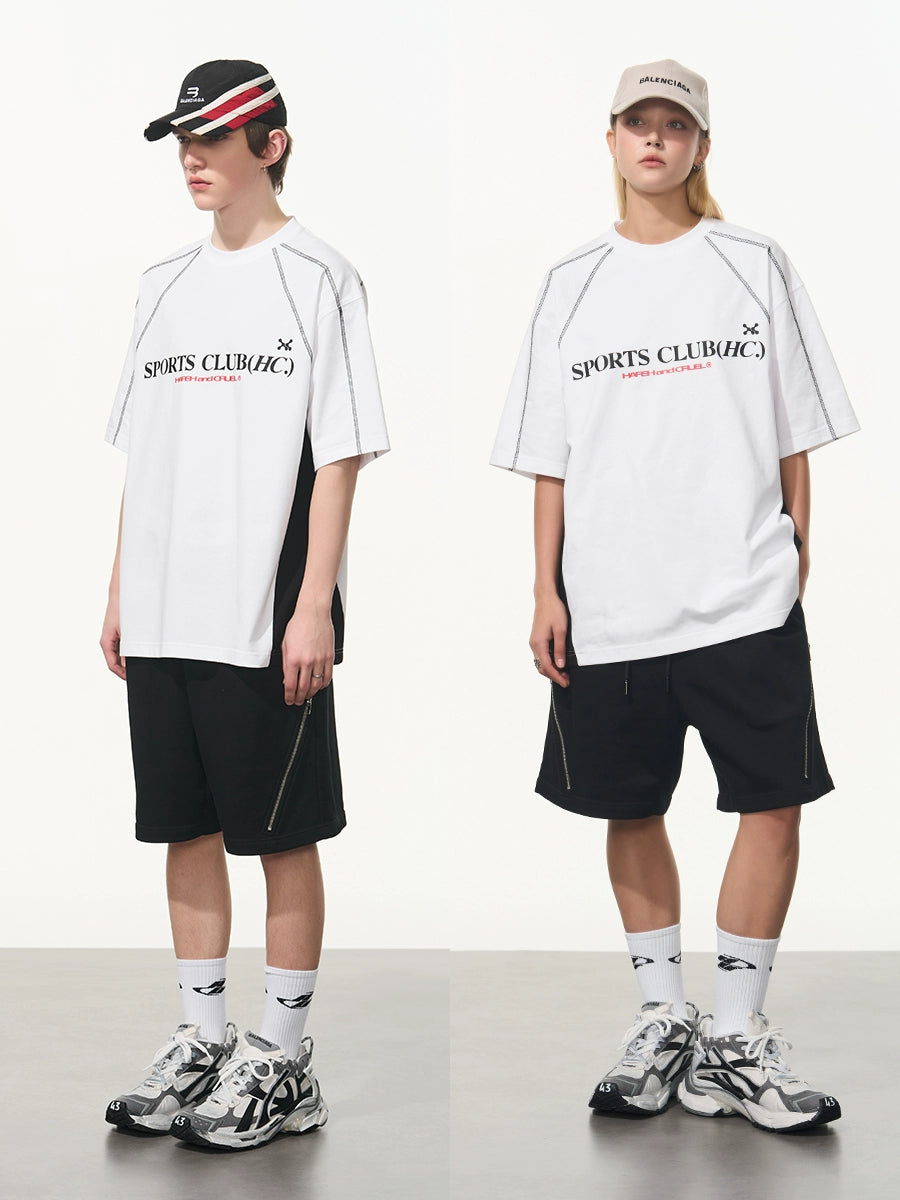 Harsh and Cruel Stitched Line Printed Tee