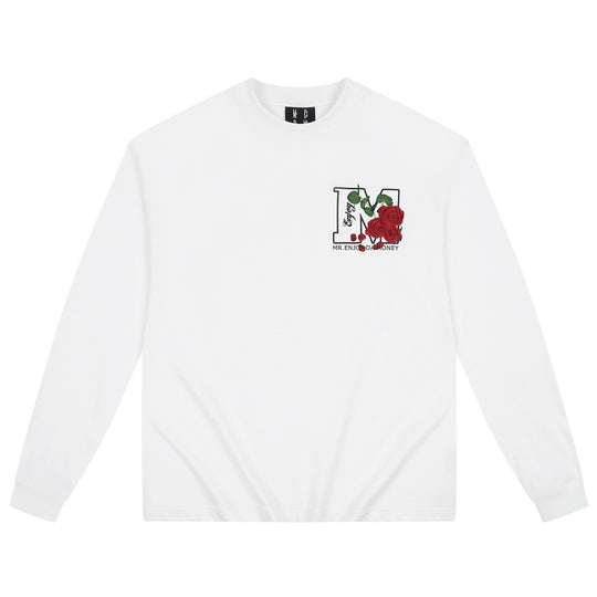 MEDM Big M Flower Embroidered Long Sleeve Tee | Face 3 Face