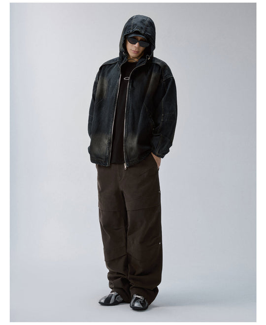 F2CE Reworked Patch Hooded Denim Jacket | Face 3 Face