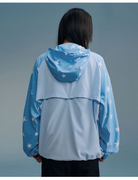 MEDM Star Print Sleeve Lightweight UV Protective Outdoor Jacket | Face 3 Face