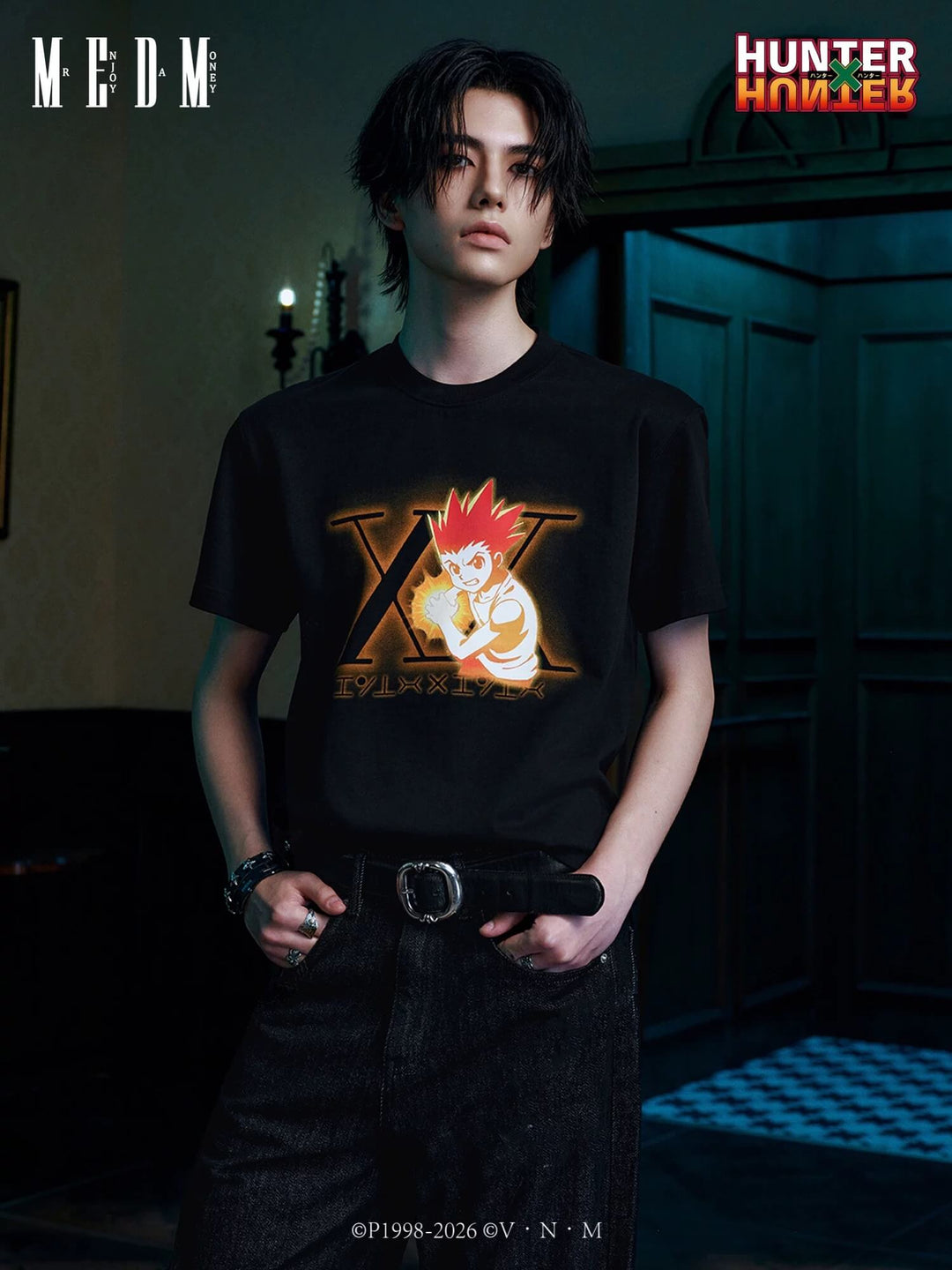 MEDM × HUNTER×HUNTER Character Graphic Print Short Sleeve Tee | Face 3 Face
