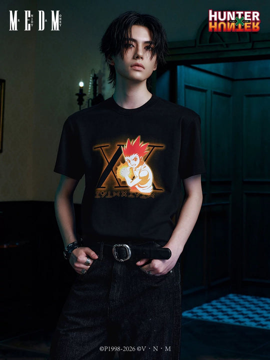 MEDM × HUNTER×HUNTER Character Graphic Print Short Sleeve Tee | Face 3 Face