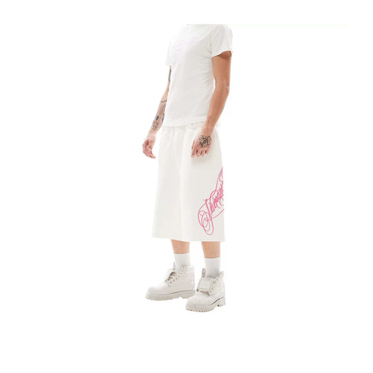 KARMANISTIC 3D Letter Embroidered Baggy Sweat Shorts | Face 3 Face