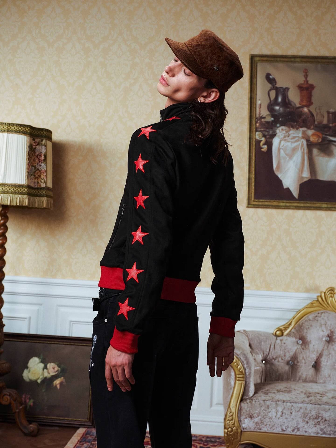 YADcrew Star Patch Sleeve Track Jacket | Face 3 Face