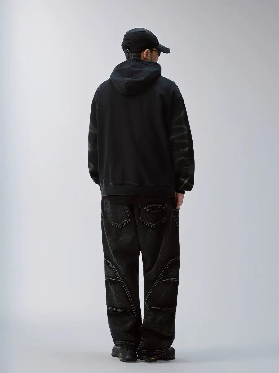 F2CE Tie Dye Distressed Embroidered Hoodie | Face 3 Face