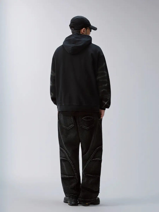 F2CE Tie Dye Distressed Embroidered Hoodie | Face 3 Face