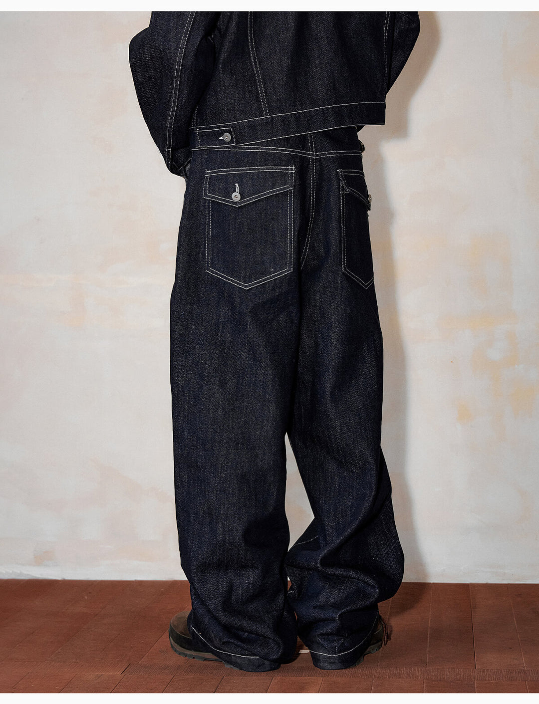 MEDM Denim Baggy Baker Pants | Face 3 Face