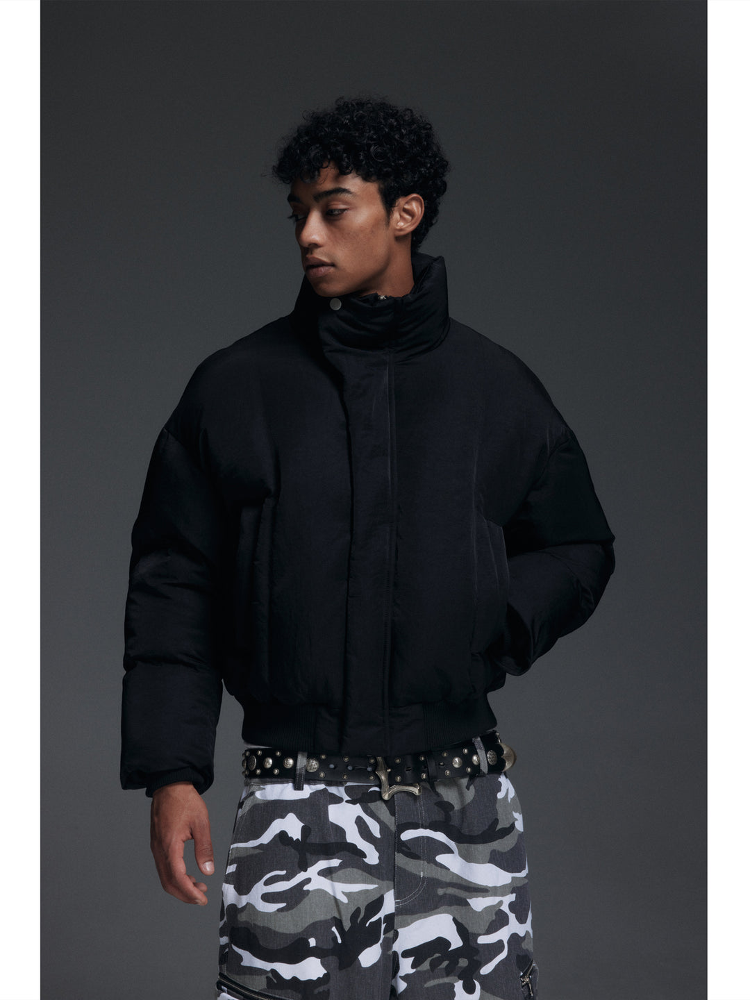 NOVACAM Stand-Up Collar Short Puffer Jacket | Face 3 Face