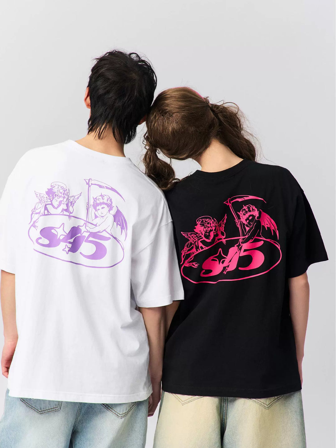 S45 Angel and Devil Print Tee | Face 3 Face