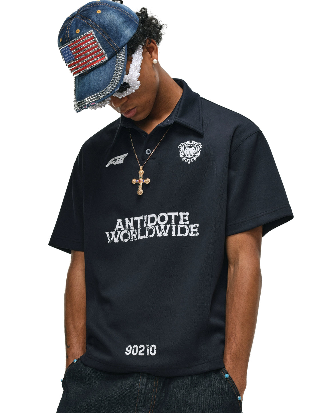 ANTIDOTE Logo & Badge Printed Polo | Face 3 Face