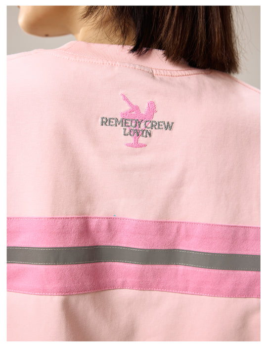 Remedy Cocktail Glass Girl Embroidered Tee | Face 3 Face