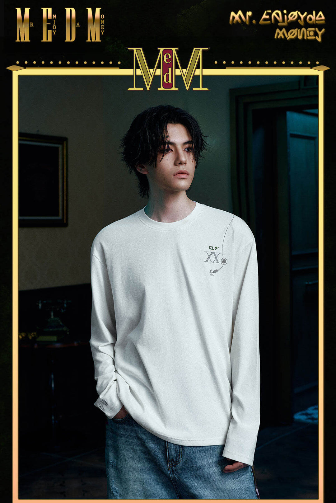 MEDM × HUNTER×HUNTER Character Monologue Print Long Sleeve Tee | Face 3 Face