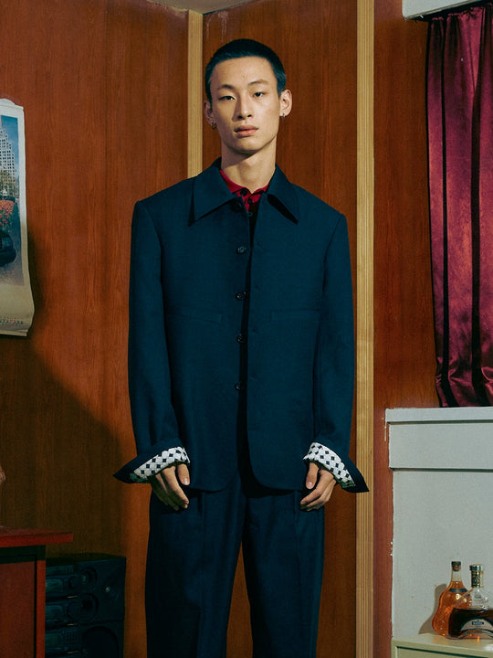 SOD Co. Wool Cubic Cut Suit Jacket | Face 3 Face