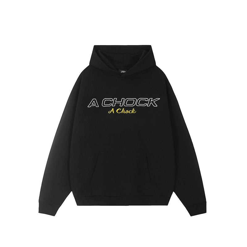 Men's puff print hoodie | Achock Flower Logo Embroidered Hoodie | Face 3 Face