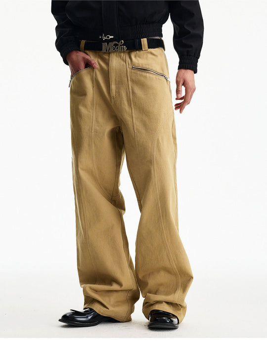 MEDM Structured Zip Pocket Work Pants | Face 3 Face