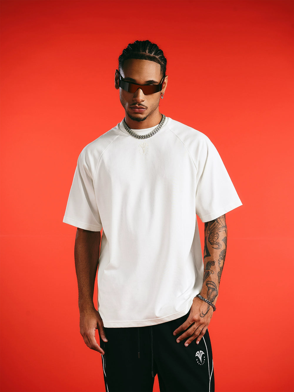 1807 In Here 3D Silicone Print Raglan Tee | Face 3 Face