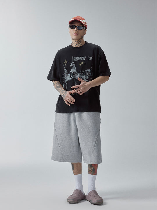 F2CE Washed RÈVE DES ASTRES Print Tee | Face 3 Face