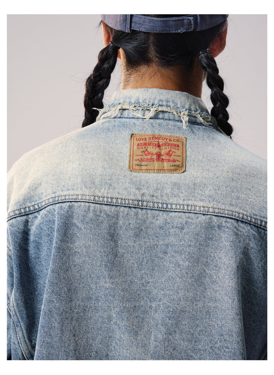 Remedy Washed Short Denim Jacket | Face 3 Face