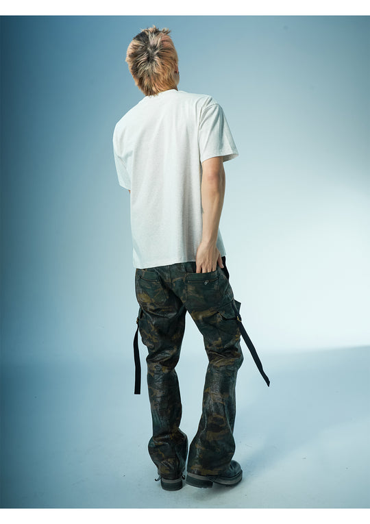 EVILKNIGHT(EK) Waxed Camo 3D Pocket Utility Cargo Pants | Face 3 Face