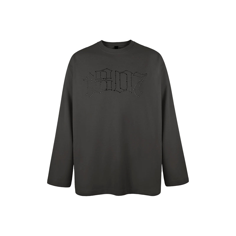 1807 Rhinestone Logo Long Sleeve Tee | Face 3 Face
