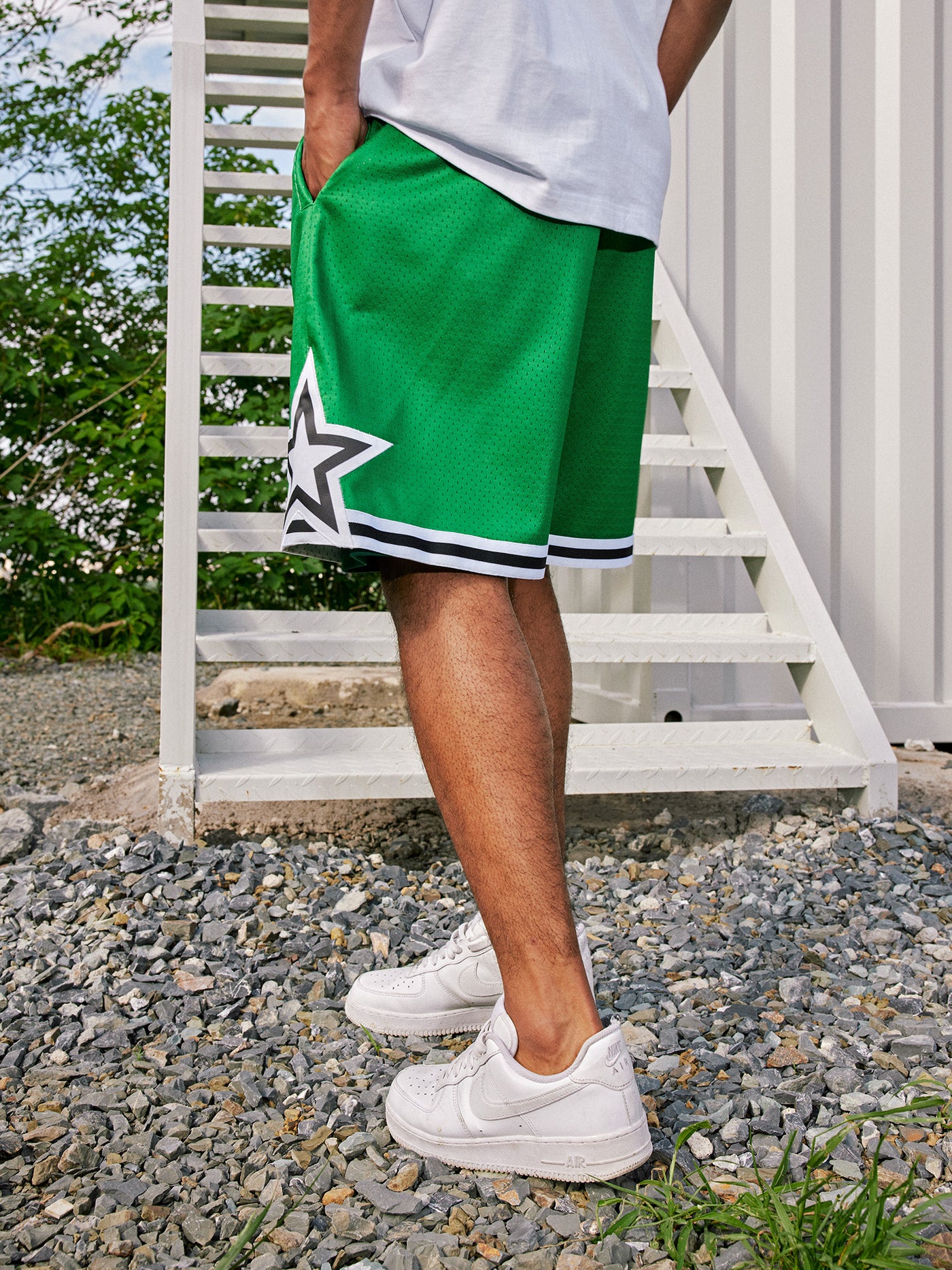 AFGK Logo Star Mesh Basketball Shorts | Face 3 Face