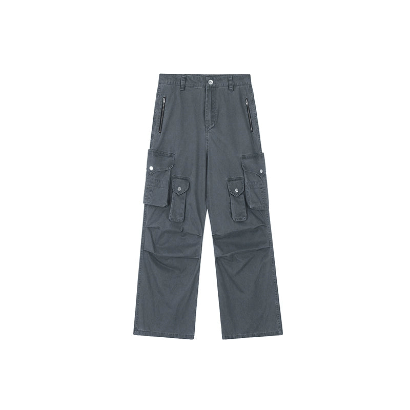 Achock Washed Gray Work Cargo Pants | Face 3 Face