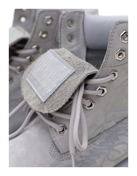 KARMANISTIC Nubuck Leather Embroidered Work Boots | Face 3 Face