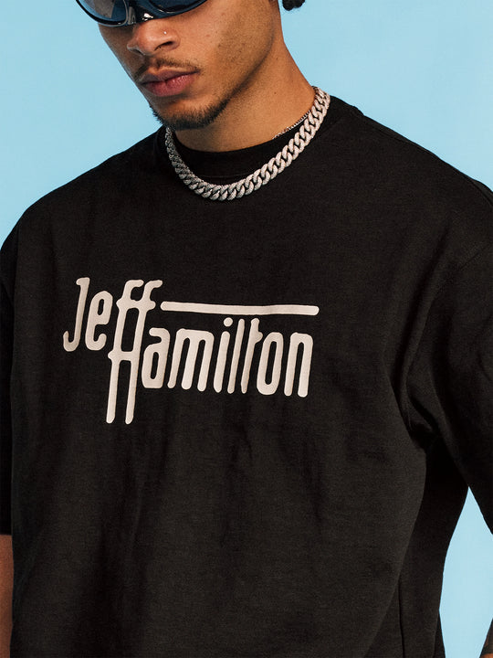 1807 Jeff Hamilton Font Logo Printed Tee | Face 3 Face