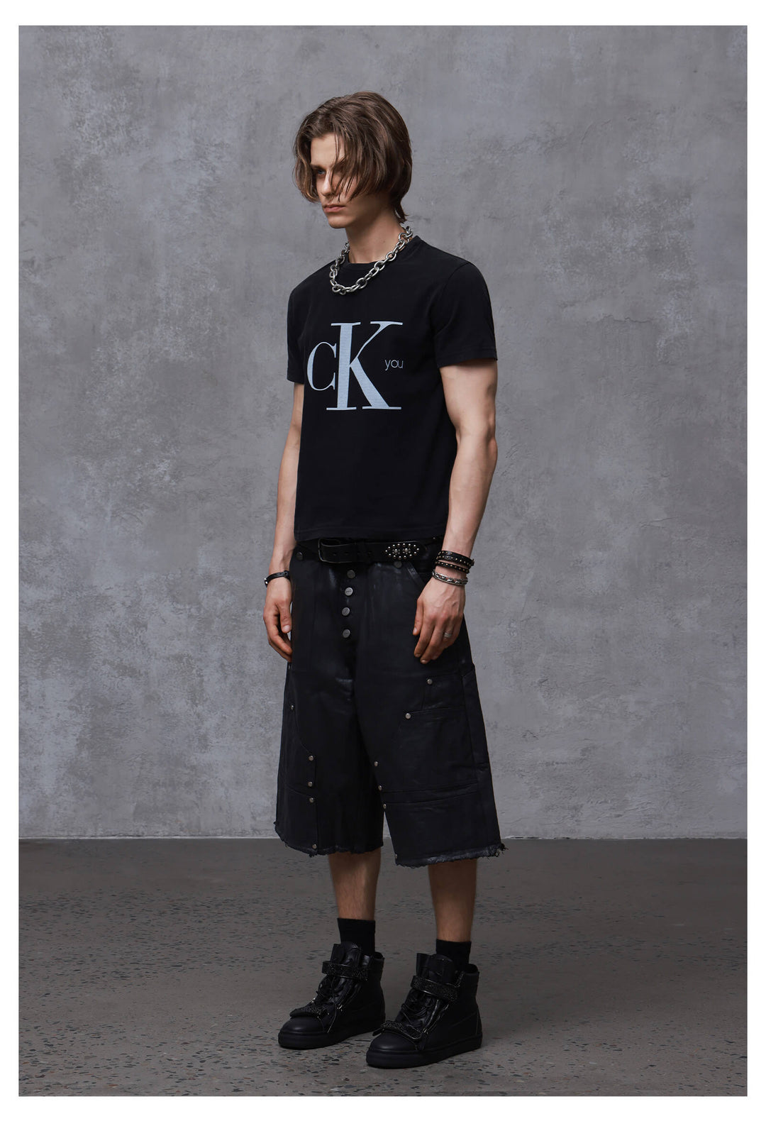 ANTIDOTE Slogan Print Washed Short Sleeve Tee | Face 3 Face